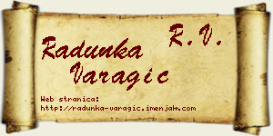 Radunka Varagić vizit kartica